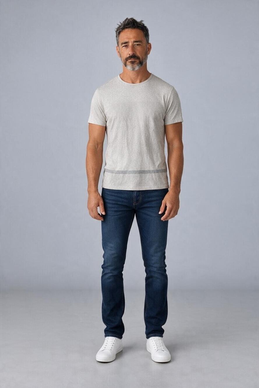 REISS Aaron Short Sleeve Tee Size XL Light Heather Gray NEW Crew Neck